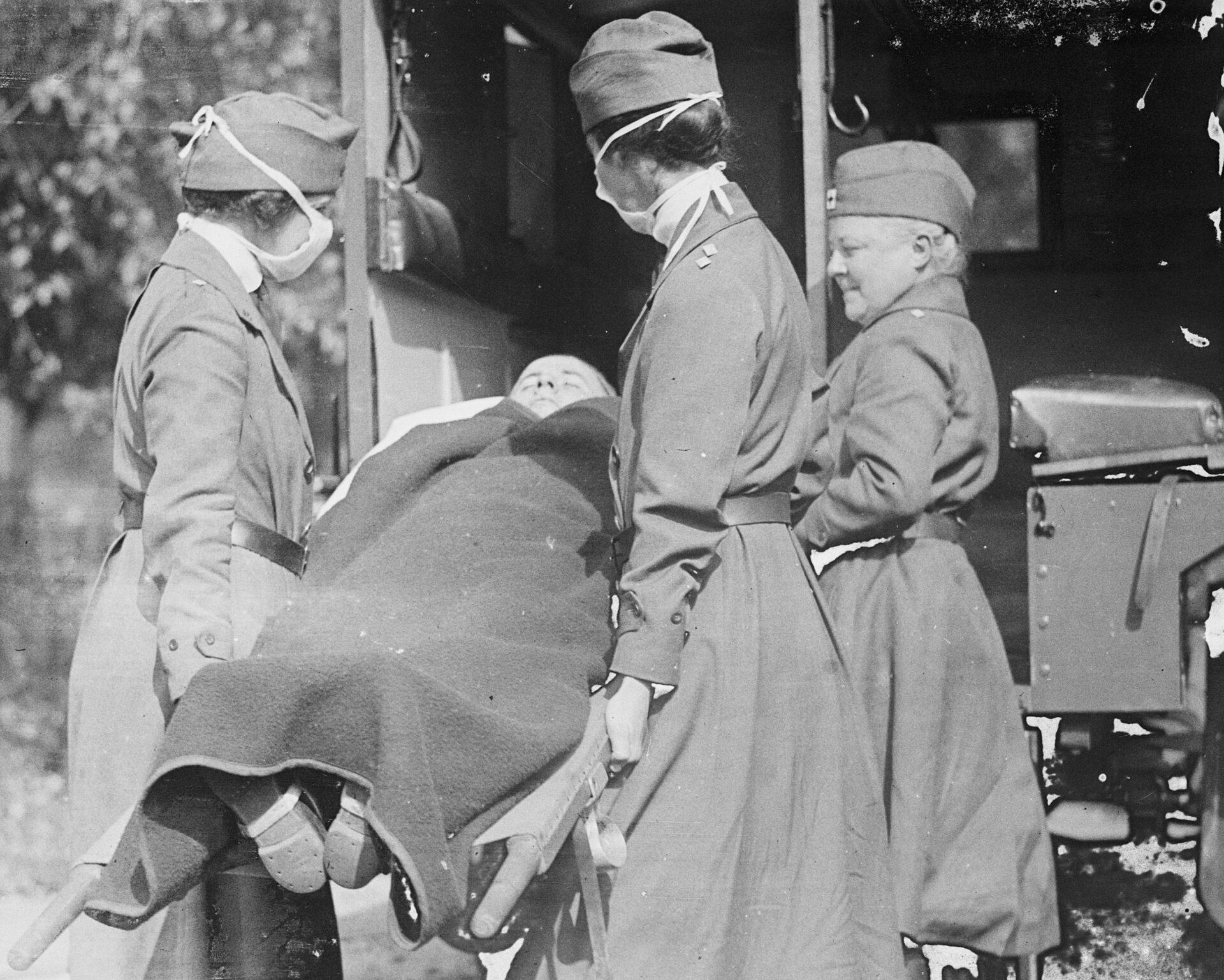 Posto de ambulâncias da Cruz Vermelha, Washington, 1918
